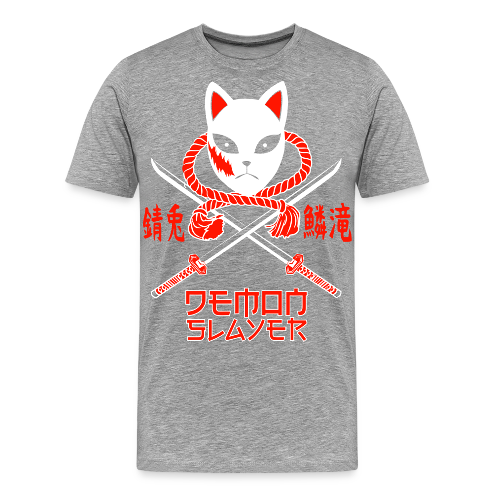 Kitsune Mask - Men's Premium T-Shirt - heather gray