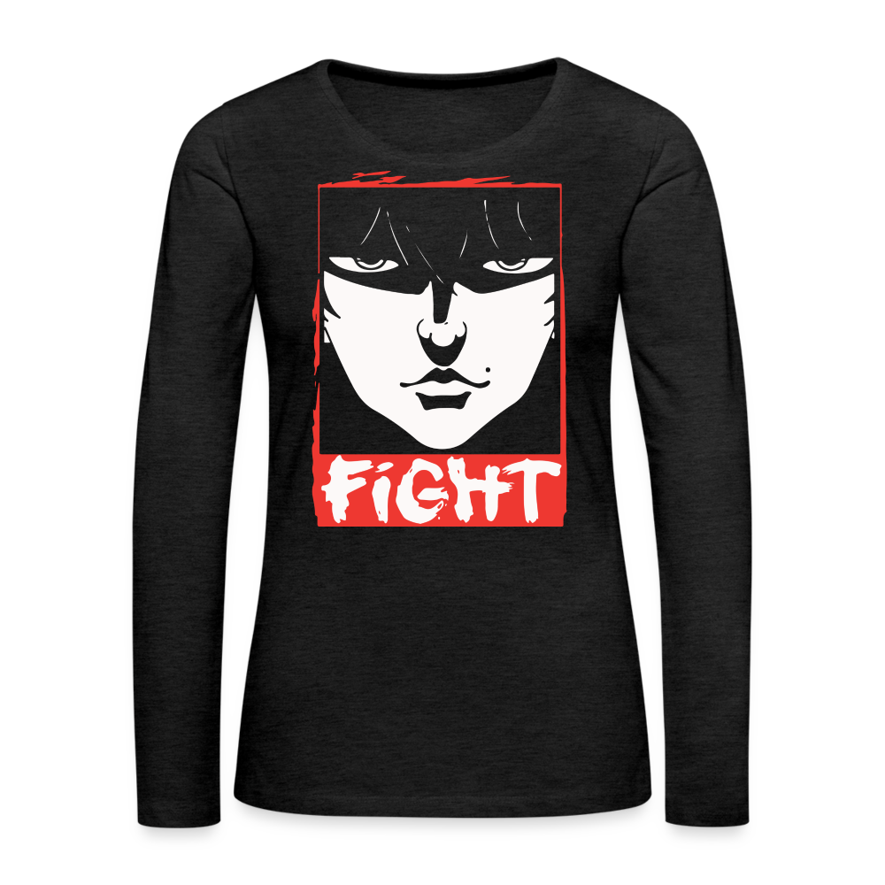 FIGHT - Women's Premium Long Sleeve T-Shirt - charcoal grey