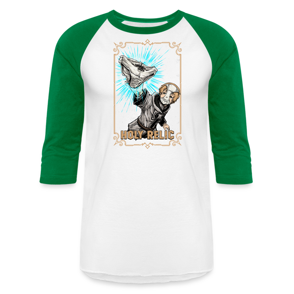 Holy Relic - Baseball T-Shirt - white/kelly green