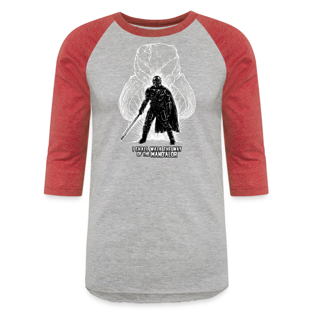 This is the Way - Baseball T-Shirt - heather gray/red